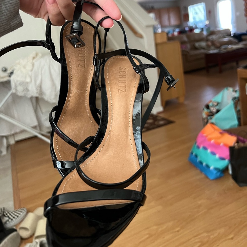 Schutz black heels sz 8b